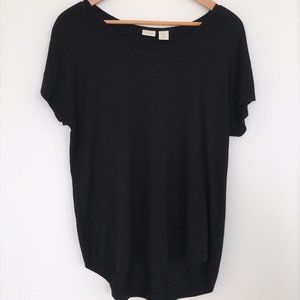 St. Tropez Black Oversize Drop Tee